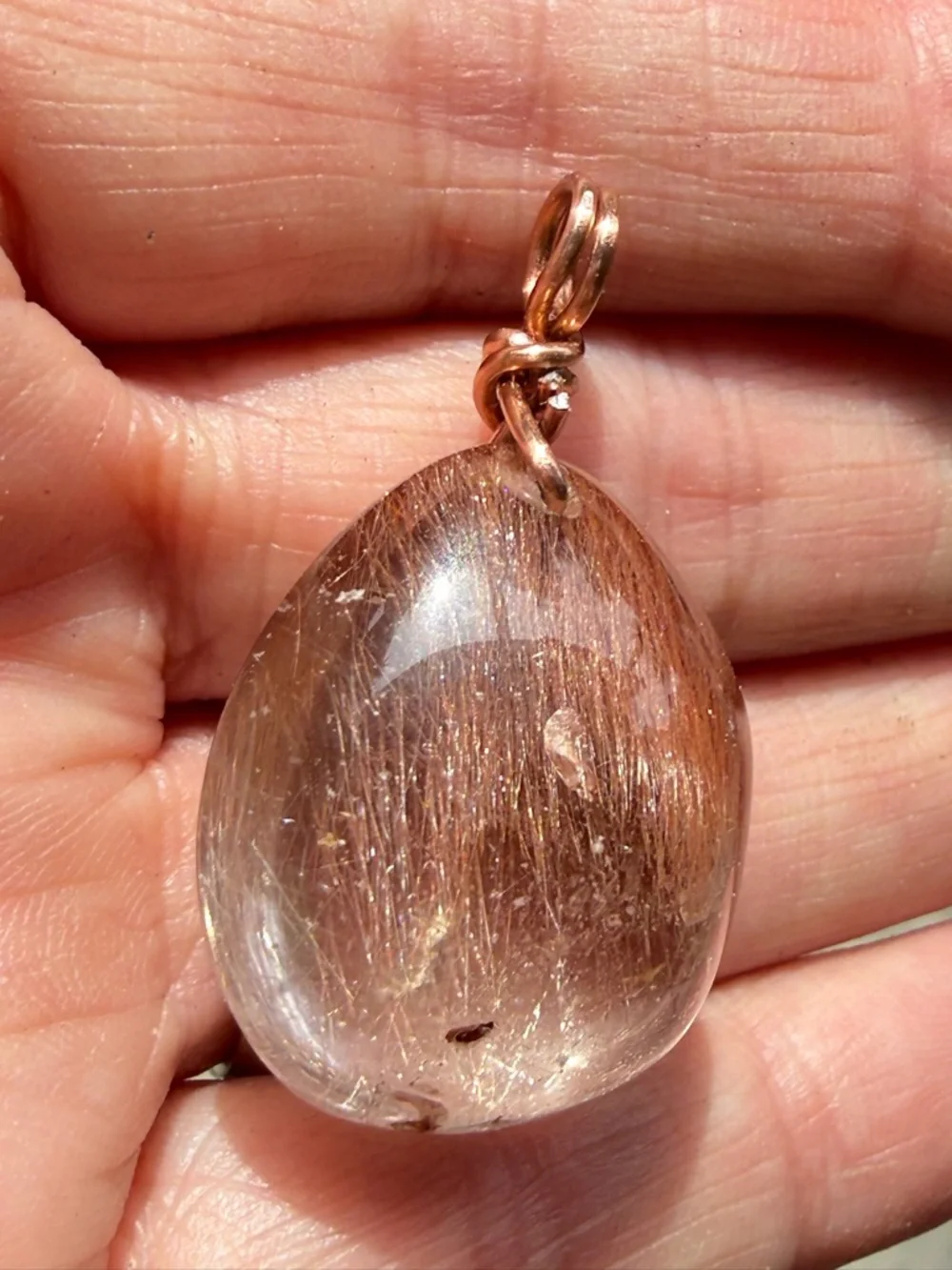 Handcrafted Garden Quartz Teardrop Pendants Bundle of 3 - Picture 3 of 7